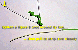 Line-to-Line Knots BLOOD KNOT braided, monofilament, core fly